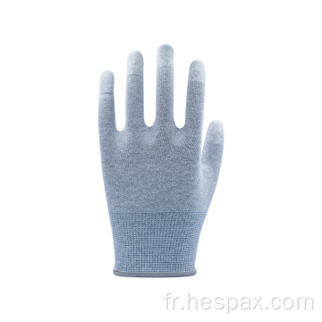 Gants ESD électriques PU sans Poly HESPAX 13G DMF